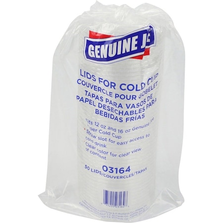 Genuine Joe Lid, Papercup, Clear, 50Pk 50PK GJO03164
